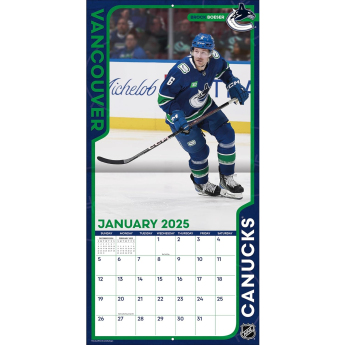 Vancouver Canucks kalendarz 2025 Wall Calendar