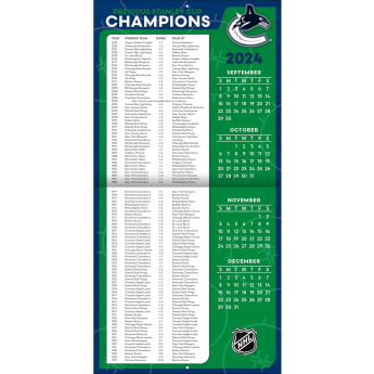 Vancouver Canucks kalendarz 2025 Wall Calendar