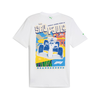 Formuła 1 koszulka męska Brazil GP white 2024