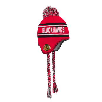 Chicago Blackhawks czapka zimowa dziecięca Jacquard Tassel Knit With Pom