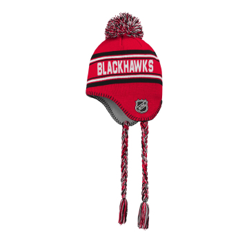Chicago Blackhawks czapka zimowa dziecięca Jacquard Tassel Knit With Pom