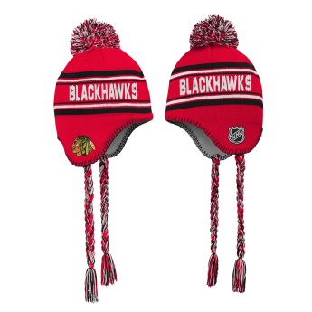 Chicago Blackhawks czapka zimowa dziecięca Jacquard Tassel Knit With Pom