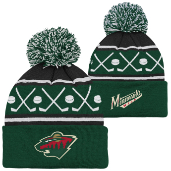 Minnesota Wild czapka zimowa dziecięca Face-Off Cuff Pom