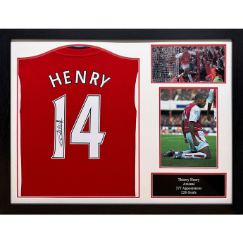 Słynni piłkarze koszulka w antyramie Arsenal FC 2020-2021 Henry Signed Shirt (Framed)