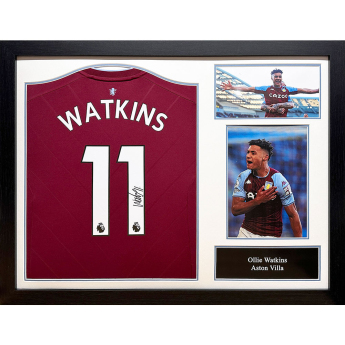 Słynni piłkarze koszulka w antyramie Aston Villa FC 2022-2023 Watkins Signed Shirt (Framed)