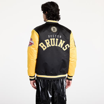 Boston Bruins kurtka męska Primetime Heavyweight Satin Jacket Current Logo
