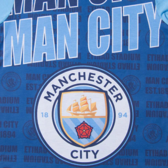 Manchester City piżama dziecięca text navy