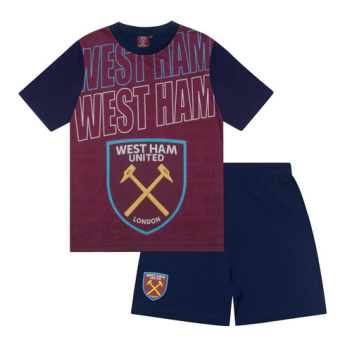 West Ham United piżama dziecięca Text claret