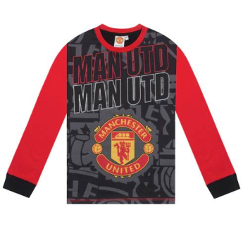 Manchester United piżama dziecięca Long black