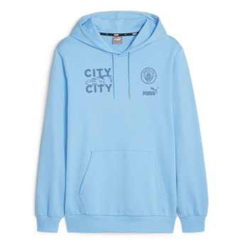 Manchester City męska bluza z kapturem FtblCore blue