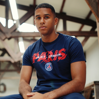 Paris Saint Germain koszulka męska Slogan blue