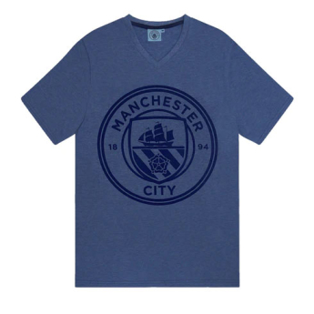 Manchester City piżama męska Short Blue Marl