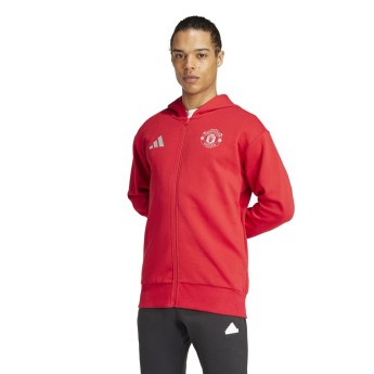 Manchester United męska bluza z kapturem Anthem red