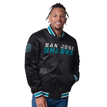 San Jose Sharks kurtka męska The CLOSER Reversible Varsity Satin