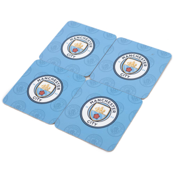 Manchester City podkładki 4pk Cork