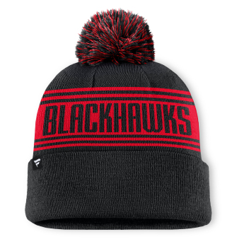 Chicago Blackhawks czapka zimowa A/CAP Beanie Cuff W/Pom