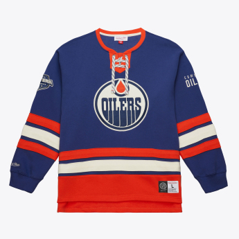 Edmonton Oilers bluza męska Heritage Lace-Up Crew Vintage Logo
