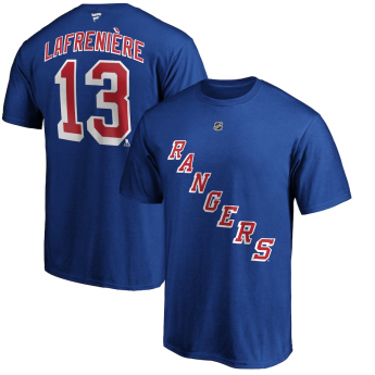 New York Rangers koszulka męska Alexis Lafrenière #13 Stack Logo Name & Number
