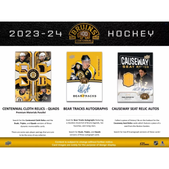 NHL pudełka karty hokejowe NHL 2023-24 Upper Deck Boston Bruins Centennial Hobby Box
