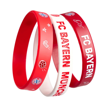 Bayern Monachium 3pack opaska gumowa KIDS red white