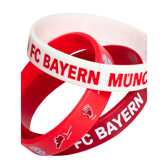 Bayern Monachium 3pack opaska gumowa KIDS red white