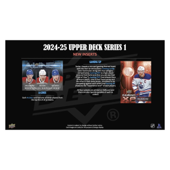 NHL pudełka karty hokejowe NHL 2024/25 Upper Deck Series 1 Gravity Retai Box