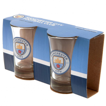 Manchester City kieliszek 2pack logo