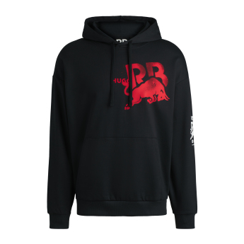 Visa Cash App RB męska bluza z kapturem Hugo oversize small logo black F1 Team 2024