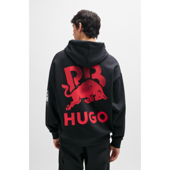 Visa Cash App RB męska bluza z kapturem Hugo oversize small logo black F1 Team 2024