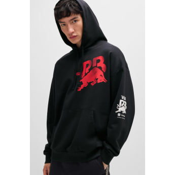 Visa Cash App RB męska bluza z kapturem Hugo oversize small logo black F1 Team 2024