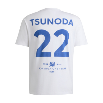 Visa Cash App RB koszulka męska Yuki Tsunoda white F1 Team 2024