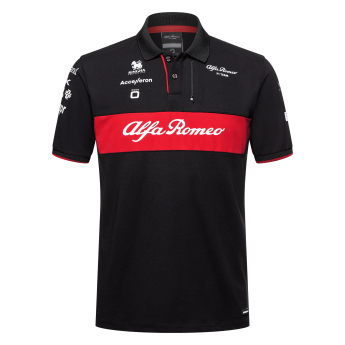 Alfa Romeo Racing męska koszulka polo official black uno F1 Team 2023