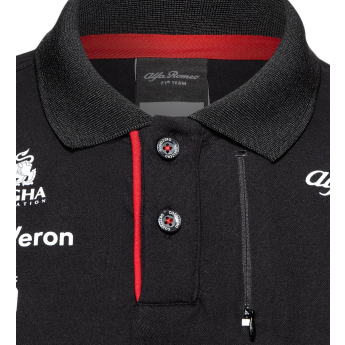 Alfa Romeo Racing męska koszulka polo official black uno F1 Team 2023
