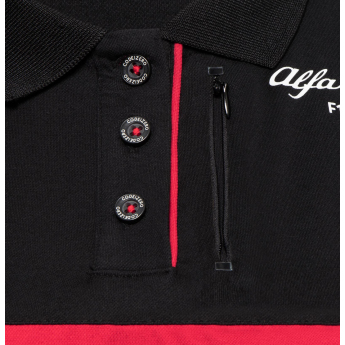 Alfa Romeo Racing damska koszulka polo official black F1 Team 2023
