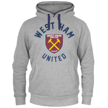 West Ham United męska bluza z kapturem graphic grey