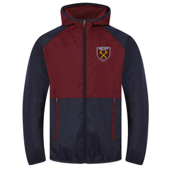 West Ham United męska kurtka z kapturem shower navy claret