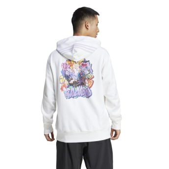 Real Madryt męska bluza z kapturem Pichiavo white