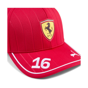 Ferrari dziecięca czapka baseballowa Leclerc official Teamline Replica F1 Team 2025
