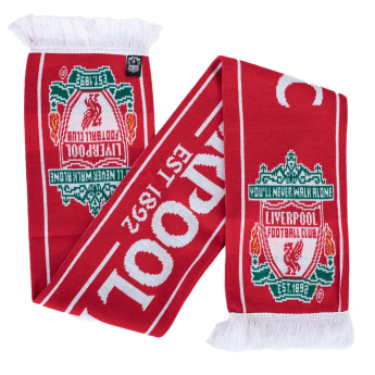 Liverpool szalik zimowy Crest red