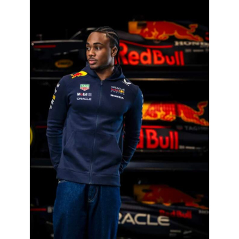 Red Bull Racing męska bluza z kapturem official Teamline Replica zip navy F1 Team 2025