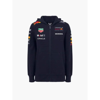 Red Bull Racing dziecięca bluza z kapturem official Teamline Replica zip navy F1 Team 2025