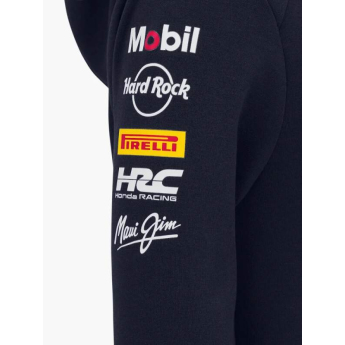 Red Bull Racing dziecięca bluza z kapturem official Teamline Replica zip navy F1 Team 2025