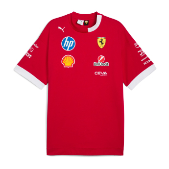 Ferrari koszulka męska official Teamline Replica red F1 Team 2025