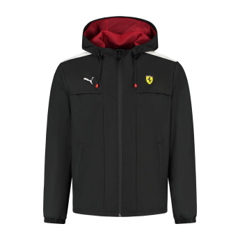 Ferrari męska kurtka z kapturem Rain black F1 Team 2025