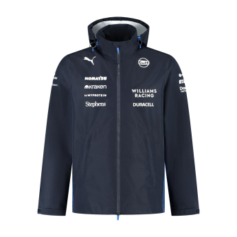 Williams męska kurtka z kapturem Rain official Teamline Replica blue F1 Team 2025