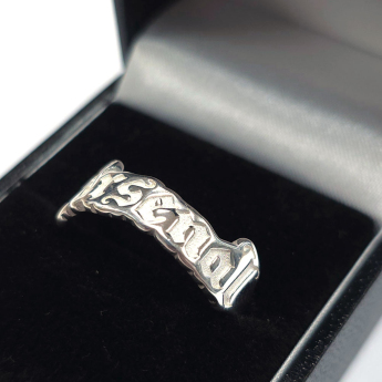 Arsenal pierścionek Sterling Silver Text Ring - Q
