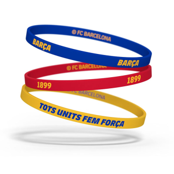 Barcelona gumowa bransoletka 3pack Tricolor