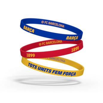 Barcelona dziecięca gumowa bransoletka 3pack Tricolor
