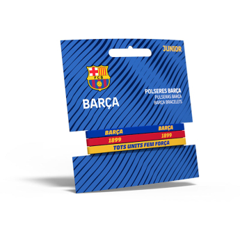 Barcelona dziecięca gumowa bransoletka 3pack Tricolor