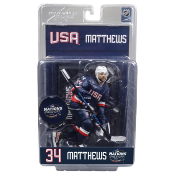 Reprezentacje hokejowe figurka Auston Matthews #34  Face-Off Team USA 7” Figure SportsPicks